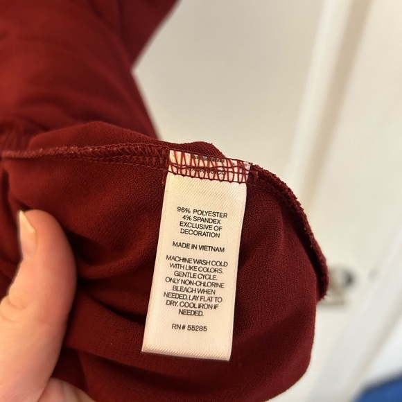 Express size medium burgundy red shirt - Picture 9 of 9